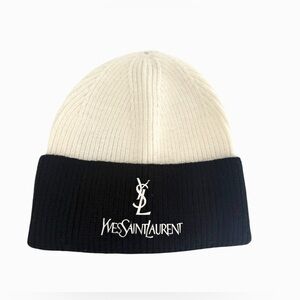 High End Stylish Black and White Winter Men Women Beanie Hat